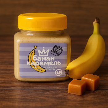 Паста из белого шоколада банан-карамель-кокос