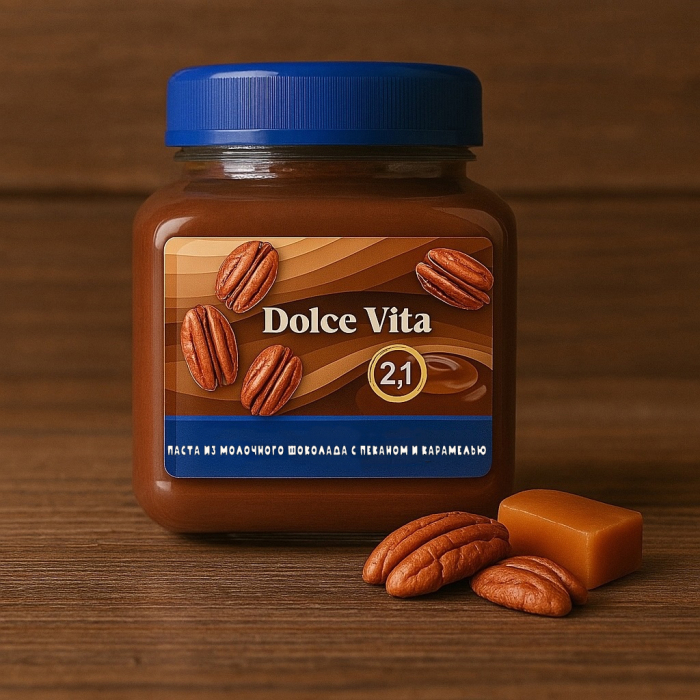 Сливочно-шоколадная паста Dolce Vita на эритрите с пеканом и карамелью
