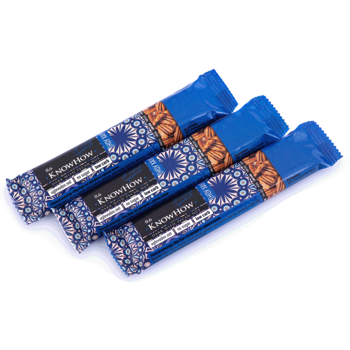 Темный шоколад KnowHow на эритрите с пеканом