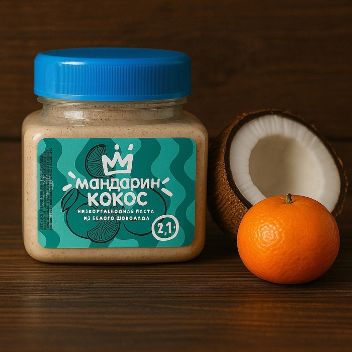 Паста из белого шоколада мандарин-кокос