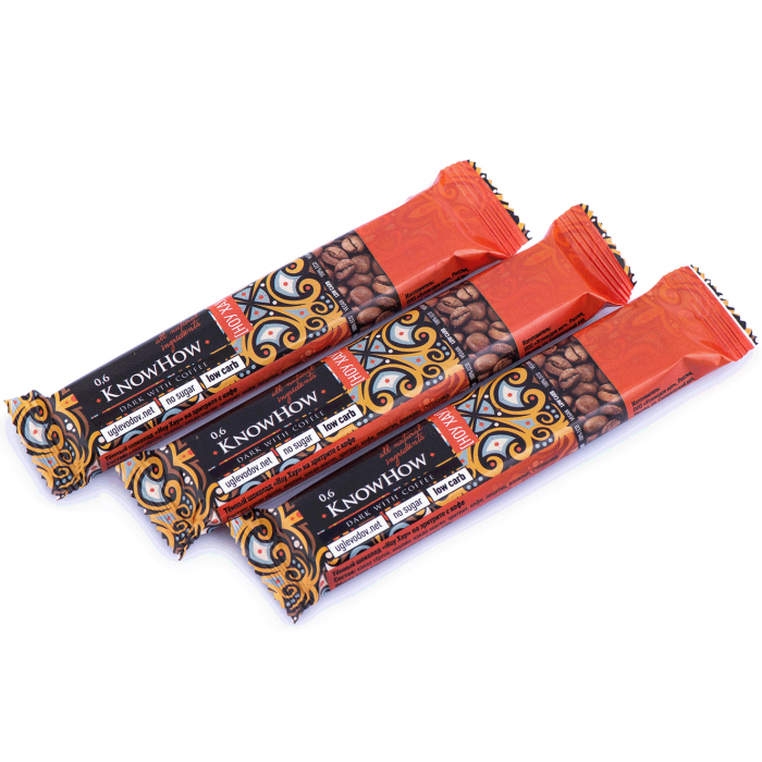 Темный шоколад KnowHow на эритрите с кофе
